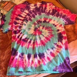 Colorful Tie-Dye T-Shirt - Purple, Pink, and Blue
